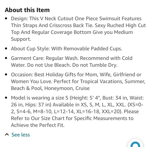 NWT One Piece Swimsuit Women’s size Large | Highly Rated | Cupshe | Blue - Picture 6 of 10